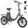 HOVERFLY H3 16" Electric Bike, Max 28Miles Range(Pedal-Assist) Folding E-Bike with Removable Battery, Front Suspension and Commuter Electric Bicycle Adults