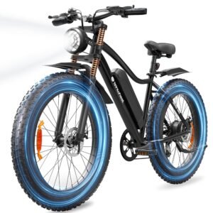 isinwheel M10 Plus Electric Bike for Adults 28mph 1000W Peak Motor, Dual Crown Fork Mountain Ebike 48V 13Ah Removable Battery 75 Miles Range, 7 Speed Shift, 26 x 4.0 Fat Tire...