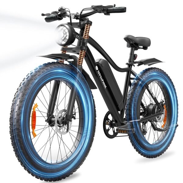 isinwheel M10 Plus Electric Bike for Adults 28mph 1000W Peak Motor, Dual Crown Fork Mountain Ebike 48V 13Ah Removable Battery 75 Miles Range, 7 Speed Shift, 26 x 4.0 Fat Tire...
