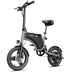 Jasion JC1 Electric Bike for Adults with Peak 600W Brushless Motor, up to 20Miles 20MPH,UL Certified 14" Folding Ebike with Dual Suspension,Easy to Maneuver Speed for Adults and...