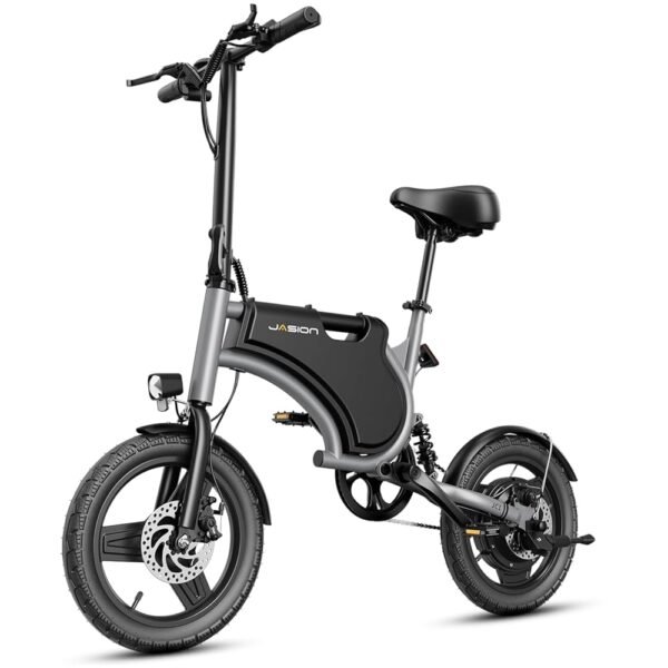 Jasion JC1 Electric Bike for Adults with Peak 600W Brushless Motor, up to 20Miles 20MPH,UL Certified 14" Folding Ebike with Dual Suspension,Easy to Maneuver Speed for Adults and...