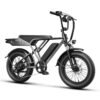 Jasion RetroVolt Electric Bike, 1500W Peak Motor up to 30MPH, 624WH Removable Battery, 70Miles Max Range (PAS1), Full Suspension, 20'' Fat Tire All Terrain Retro Style Electric...