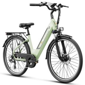 Jasion Roamer ST Electric Bike for Adults, 1200W Peak Motor Max 62miles & 28MPH City Cruiser Ebike,26'' Commuter Ebike, 528WH Removable Battery,7-Speed Electric Bicycles, Front...