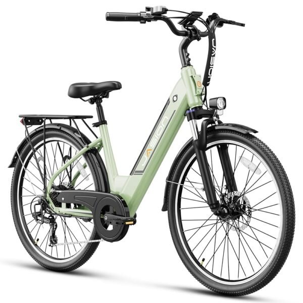 Jasion Roamer ST Electric Bike for Adults, 1200W Peak Motor Max 62miles & 28MPH City Cruiser Ebike,26'' Commuter Ebike, 528WH Removable Battery,7-Speed Electric Bicycles, Front...
