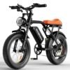 MEGAWHEELS Peak 1500W Moped-Style Ebike, 20" Fat Tire Electric Bike, 750WH Battery, Max 32-33 MPH, 40-75 Miles Range, All-Terrain Electric Bike for Mountain, Snow, Sand, Road