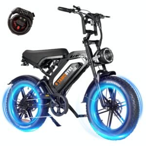 Moped Style 1500W/2000W Electric Bike,30mph/33mph Ebike&34-180Miles PAS Range,48V15.6ah/18.2ah/ (874Wh) Larger Battery, 20'' Fat Tire Electric Bike for Adults,UL Safety Certified.
