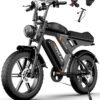 MOVCAN V30MAX/V30 Electric Bike for Adults 1500W/1000W Motor 20" Fat Tire Ebike, 32MPH/28MPH 120/70 Miles,48V 31.2/15.6 AH Dual Battery Hydraulic Disc Brake Electric Motorcycle...