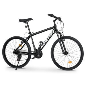 Outroad 26 Inch Mountain Bike, 7/21-Speed/High-Carbon Steel/Aviation Grade Frame, Dual Disc/V Brake, Adjustable Ergonomic Seat Bycycle for Men Women Adult, Quick Assembly in 20...