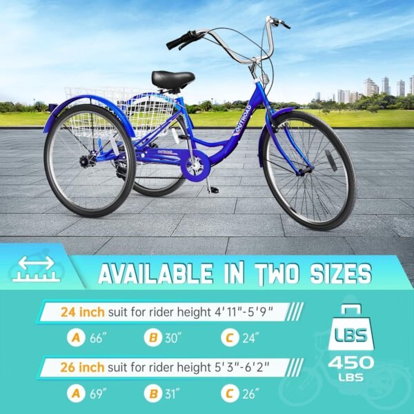 OUTROAD Adult Tricycle Review Discover the Best 7-Speed Cruiser for Comfort and Stability