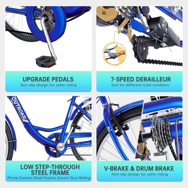 OUTROAD Adult Tricycle Review Discover the Best 7-Speed Cruiser for Comfort and Stability