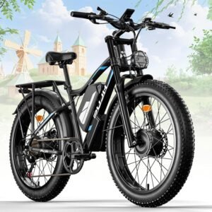 Peak 3000W Dual Motors Electric Bike for Adults, 52V 25Ah 26" Fat Tire Fast Ebike,Max 36 mph up to 100 Miles,Full Suspension Hydraulic Disc Brake Class 3 Ebike,Off Road Mountain...