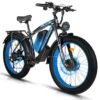 PHILODO Electric Bike for Adults, 48V 26Ah Fat Tire Ebike Dual Motor AWD 3000W Peak 35MPH Electric Bicycles 21-Speed with Ignition Lock Hydraulic Disc Brake