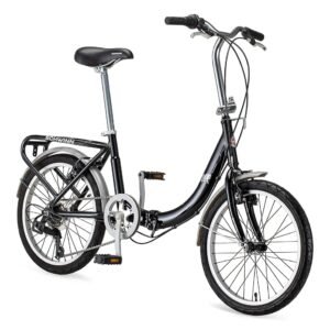 Schwinn Loop Folding Bike for Adult Men Women, 20-inch Wheels, 7-Speed Drivetrain, Rear Cargo Rack, Carrying Bag Included for Storage Schwinn Loop Folding Bike for Adult Men Women, 20-inch Wheels, 7-Speed Drivetrain, Rear Cargo Rack, Carrying Bag Included for Storage