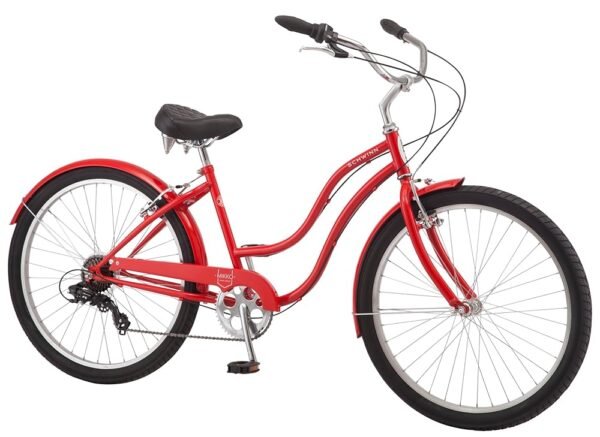 Schwinn Mikko Beach Cruiser Bike for Adult, 3-Speed, Coaster Brake, 26-Inch Wheels, 17-Inch Steel Frame, Full Front & Rear Fenders, Classic Handlebar, Periwinkle