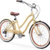 sixthreezero EVRYjourney Women's Beach Cruiser Bike, Step Through Hybrid Bicycle, 24 or 26 Inch Wheels, Multiple Speed Options and Colors