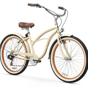 sixthreezero Women's Beach Cruiser Bicycle, 26" Wheels/17" Frame, 1-Sp & 21-Sp