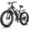 Speedrid Electric Bike 26" Fat Tire Electric Bike for Adult, 25mph Peak 750W 48V 10.4/ 13Ah Removable Battery Electric Mountain Bike, Commuting Off Road Ebike 7 Speed & Front...