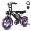 T16 Electric Bike for Teens & Childs, 1000W Motor 48V15.6Ah Removable Battery, 30MPH Off-Road Electric Bicycle,16"Fat Tire Ebike for Kids, 7-Speed,Dual Hydraulic Brakes, Fits...