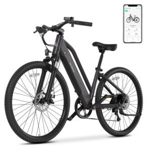 TST Electric Bike for Adults with Peak 750W Motor, 36V/480WH Removable Built-in Battery, 40Miles 25MPH City E Bike,7-Speed 26" Electric Bicycle for Commute