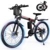 VARUN Folding Electric Bike - Peak 750W Motor Foldable Moutain Electric Bike, Folding E Bike with 48V Removable Battery, Up to 20+MPH 50 Miles, 21-Speed Gears & Dual Hydraulic...