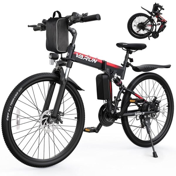 VARUN Folding Electric Bikes - Electric Bike for Adults Peak 750W Motor, Foldable Ebike with 48V Removable Battery, Up to 20+MPH 50 Miles, 21-Speed Gears & Dual Hydraulic...