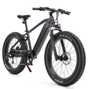 VELOWAVE Electric Bike for Adults Peak 1200W Motor 28MPH Mountain Ebike 48V 15Ah Removable LG Cells Battery 26'' Fat Tire E Bike Shimano 7-Speed