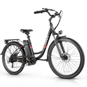 Vivi Electric Bike, 26" Electric Cruiser Bike 1000W Peak Ebike 22MPH Electric Bike for Adults, 48V Removable Battery, Cruise Control, 7 Speed Electric City Commuter Bicycle, UL...