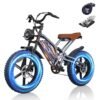 X50 Electric Bike for Adults, 1000W Ebike, 25-30MPH, 48V 672Wh Battery, 50-75 Mile Range, 20" Fat Tire Electric Motorcycle, 7-Speed E-Bike, All-Terrain Electric Bike for Adults
