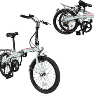 Xspec 20" 7 Speed Folding Compact City Commuter Bike (NOT an Electric Bike)